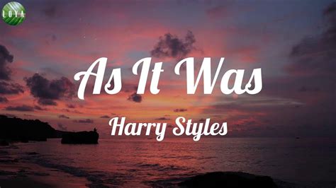harry styles as it was lyrics|Iba pa.